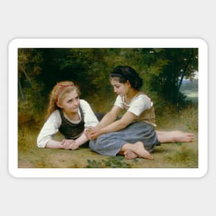 The Nut Gatherers by William-Adolphe Bouguereau Sticker